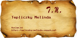 Tepliczky Melinda névjegykártya
